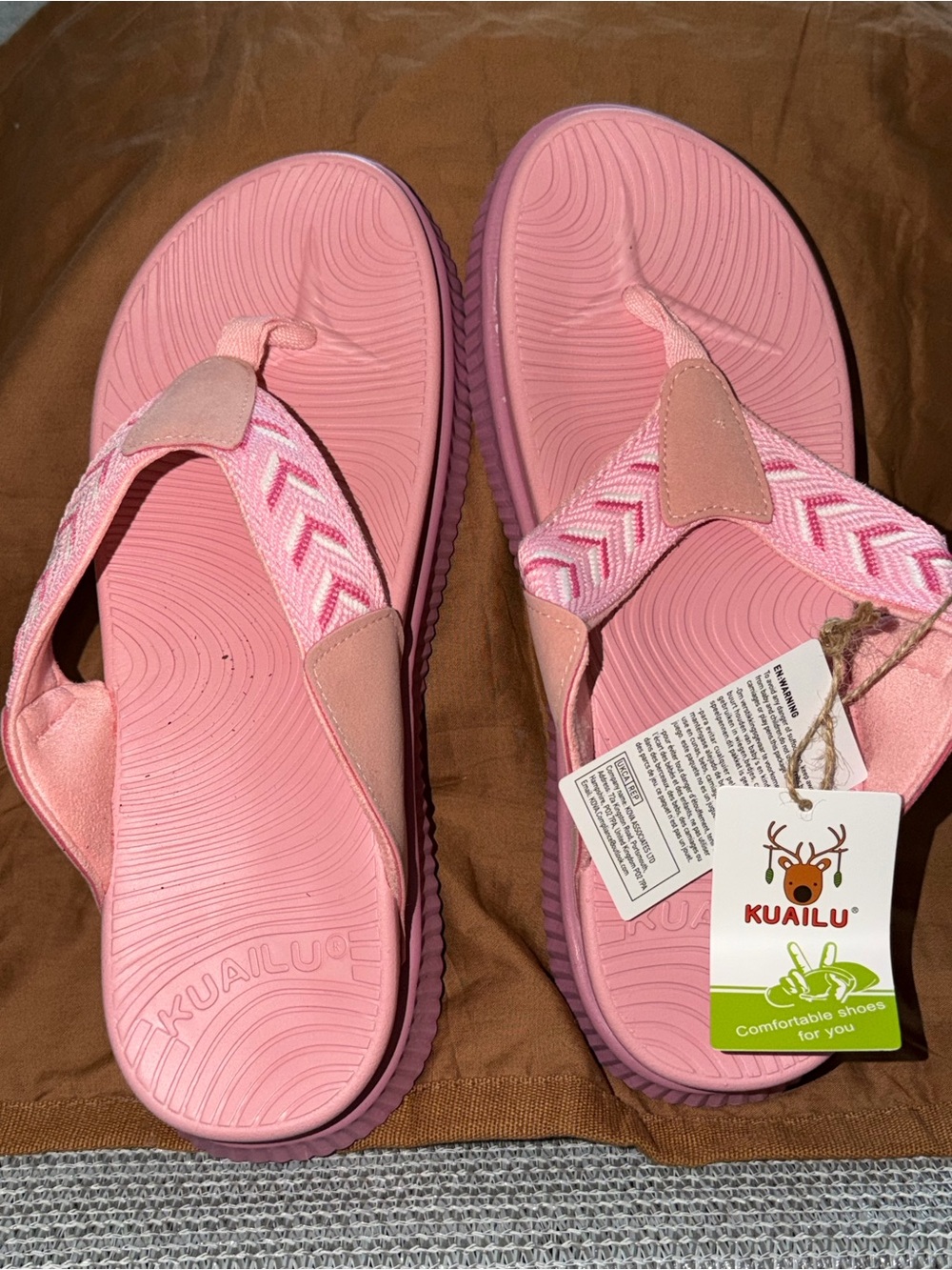 KuaiLu Women's Fashion Orthotic Flip Flops